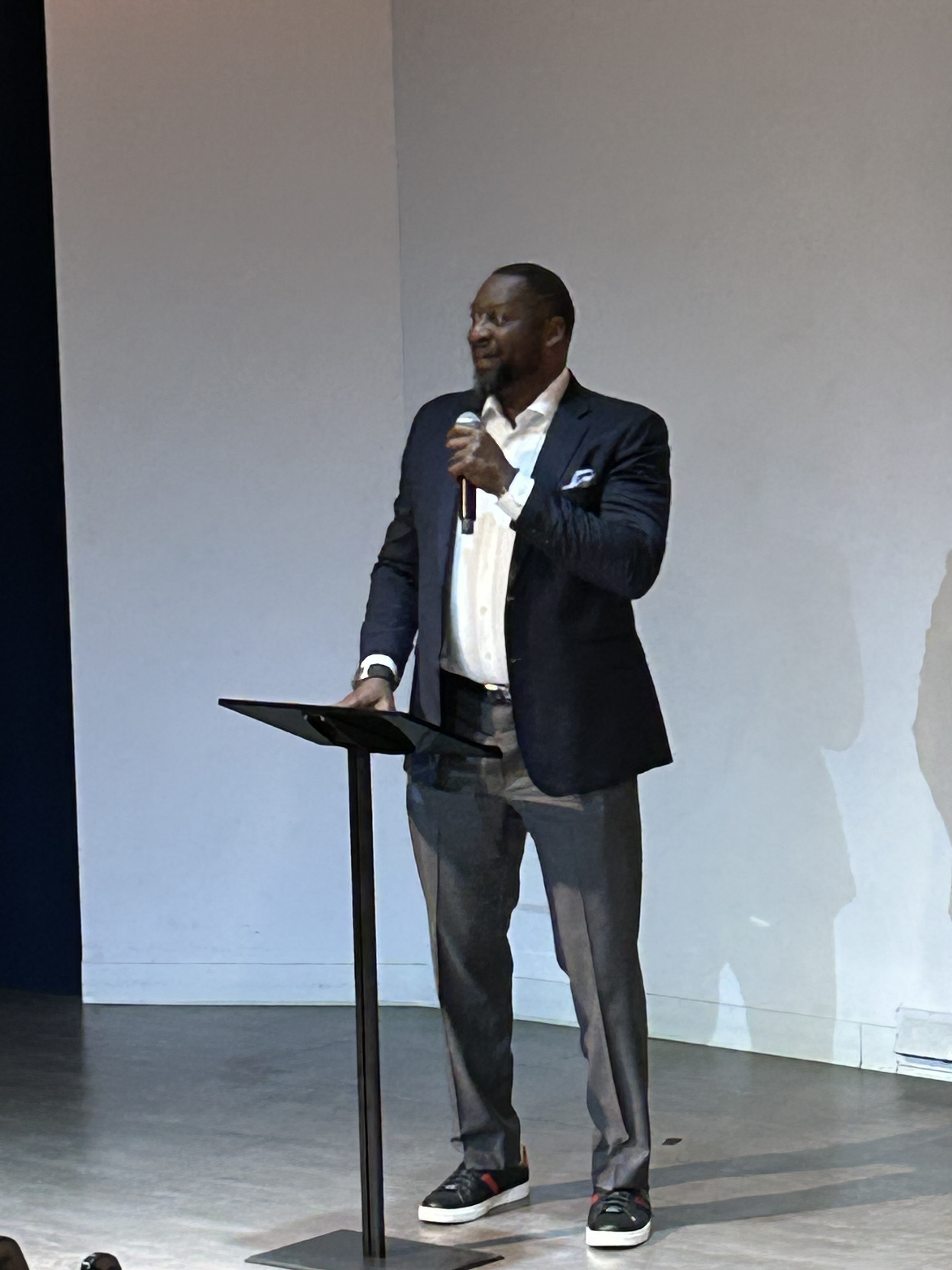 Adrian Griffin speaking