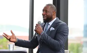 Adrian Griffin speaking